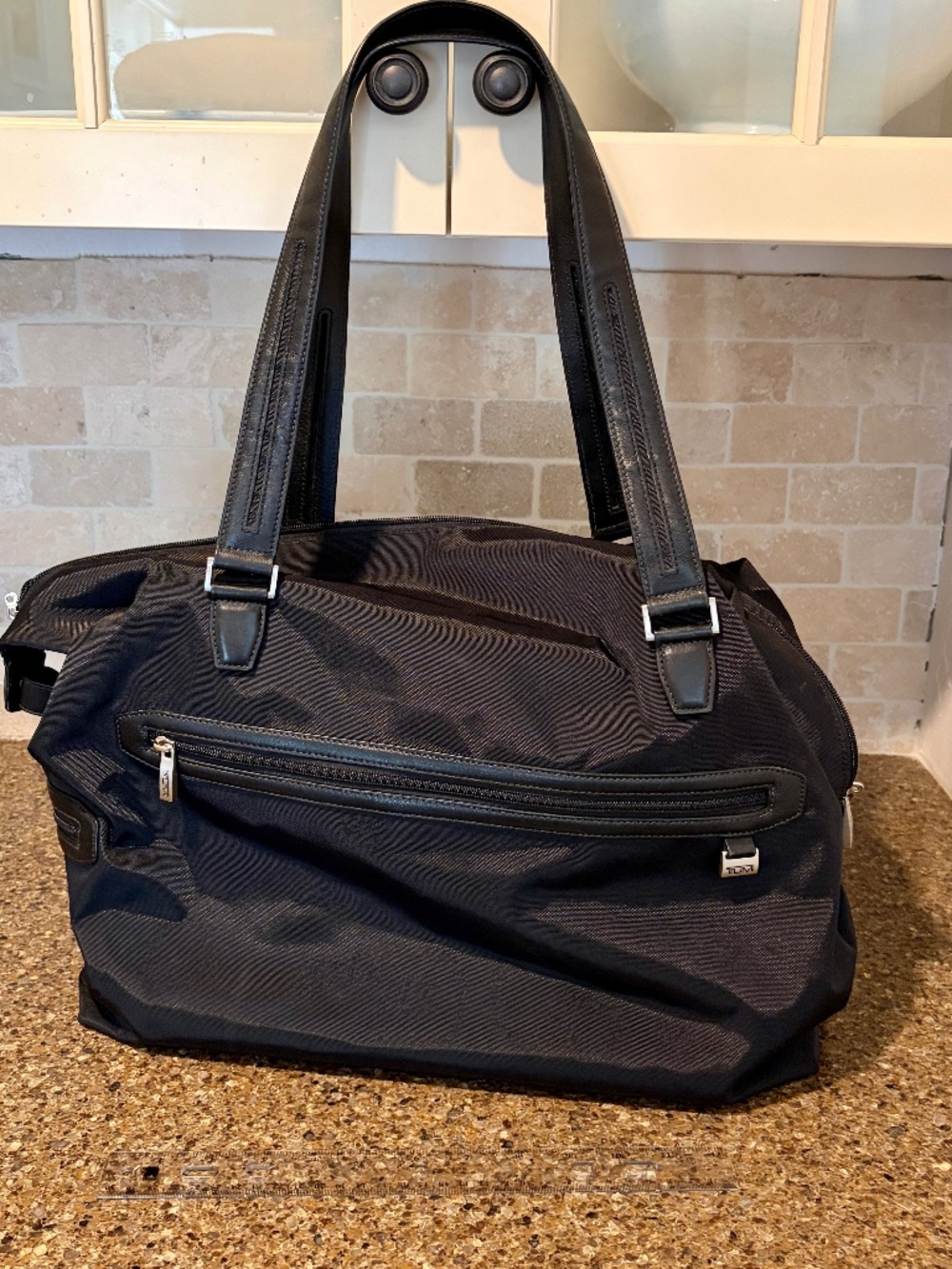 Tumi Just In Case Tote in black canvas